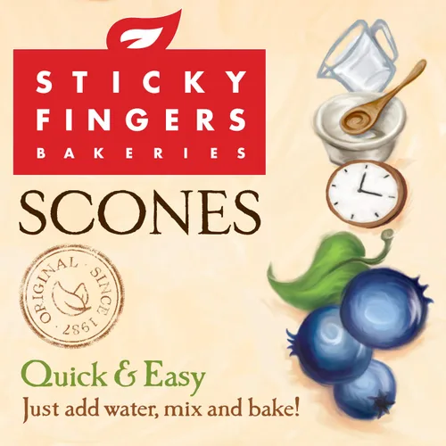 Miniatura 8 de Mezcla de bollos ingleses, arándanos silvestres de Sticky Fingers Bakeries – Fácil de hacer bollos ingleses recién horneados, hace 12 bollos