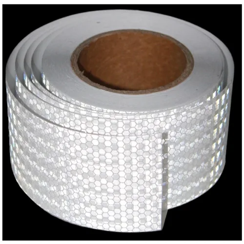Miniatura 83 de Cinta reflectante blanca de 4 pulgadas, adhesivo de seguridad de advertencia impermeable para exteriores (10 pies)