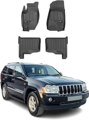 OMAC Tapetes de piso de alta calidad para Jeep Grand Cherokee 2005-2010, tapetes de automóvil para todo tipo de clima, 3D, ajuste personalizado,