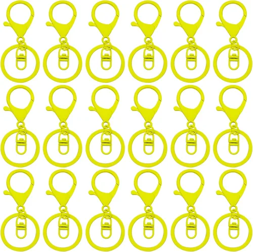 Miniatura 9 de 30 llaveros con cierre de langosta para la fabricación de joyas, clips de gatillo giratorios de metal con cierres giratorios, clips de gancho, Rosa
