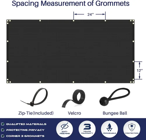 Miniatura 6 de Windscreen4less - Pantalla de valla de privacidad de 6'x50', malla resistente para sombreado, cubierta de tela para jardín, pared, patio, piscina