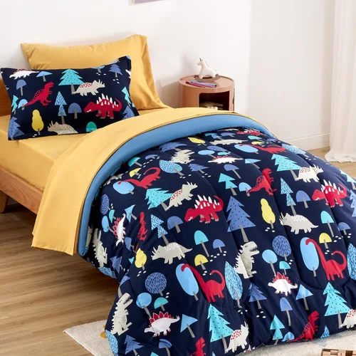 Miniatura 16 de SLEEP ZONE Juego de edredón de 2 piezas para niños y niñas, resistente a la decoloración, lavable a máquina, cohete espacial