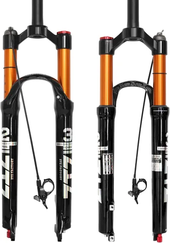 Miniatura 8 de Horquilla de suspensión neumática MTB de 26/27.5/29 pulgadas, viaje de 4.724 in, ajuste de rebote, tubo recto de 1 1/8, QR 0.354 in* 3.937 in