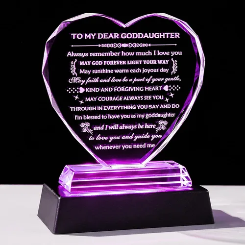 Miniatura 17 de YWHL Regalos de cumpleaños para mejor amiga con base LED, regalo de mejor amiga para mujeres, corazón de cristal, amistad, regalos BFF para mujeres