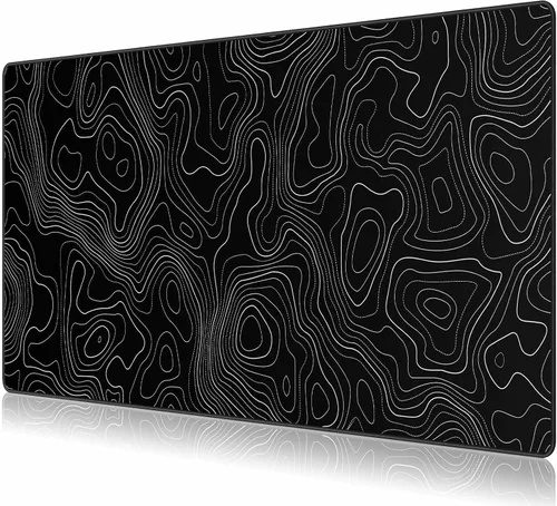 Miniatura 16 de JIALONG Alfombrilla de mouse grande para juegos, alfombrilla de escritorio extendida XXL con teclado antideslizante para computadora portátil