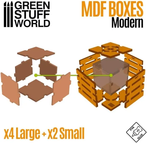 Miniatura 4 de Green Stuff World Cajas MDF para modelos y miniaturas – Cajas modernas de ciencia ficción 10299