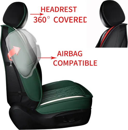 Miniatura 5 de Funda de asiento para 5 asientos, ajuste universal para la mayoría de vehículos, sedán, SUV, camioneta, compatible para bolsas de aire protectores