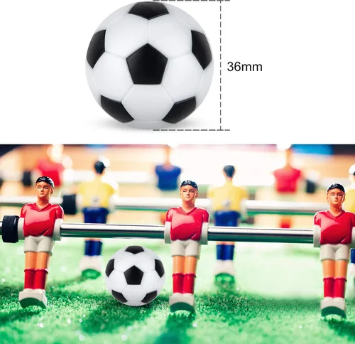 Miniatura 3 de Coopay 12 pelotas de futbolín de 1.41 pulgadas (1.417 in), pelotas de repuesto de fútbol de mesa, multicolor, oficiales, con una bolsa de cordón