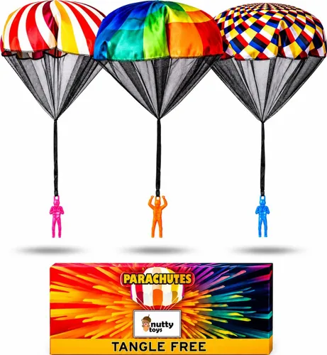 Miniatura 11 de NUTTY TOYS Juguetes de Paracaídas para Niños - Hombres de Paracaídas Voladores Sin Enredos para Exteriores, Ideales para Interiores y Exteriores, 3