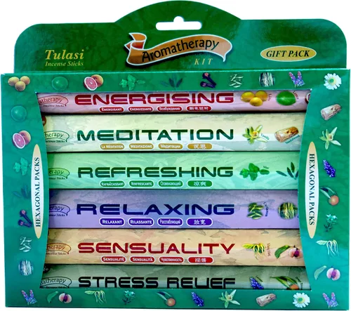 Miniatura 12 de Tulasi Nag Champa - Varitas de incienso surtidas/paquete variado – 180 varillas enrolladas a mano, 12 aromas naturales Sándalo, lavanda, vainilla