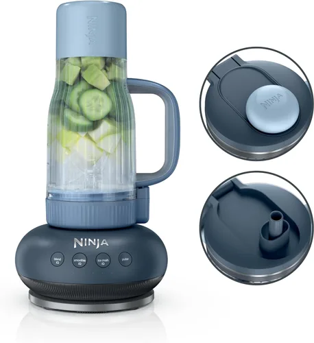 Ninja Blendboss™ | Licuadora personal para batidos y bebidas congeladas | Taza de viaje de 26 oz con tapa a prueba de fugas, boquilla para beber y