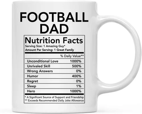 Miniatura 51 de Andaz Press Divertida taza de té de café de cerámica de 11 onzas, regalo de agradecimiento, datos nutricionales del ejército, paquete de 1, ideas