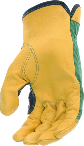 Miniatura 9 de John Deere JD00008-XL Guantes de cuero de venado de grano superior para hombres, resistentes a la abrasión, color marrón claro, resistentes al agua