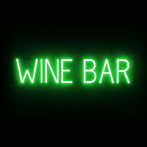 Miniatura 31 de SpellBrite Letrero de vino Letrero relacionado con el vino con aspecto de neón, fuente de luz LED roja 15.8 x 6.3 pulgadas Rojo
