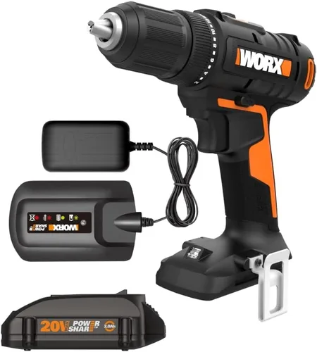 Worx WX108L 20V 1/2" Taladro atornillador inalámbrico Power Share - (Baterías y cargador incluidos)