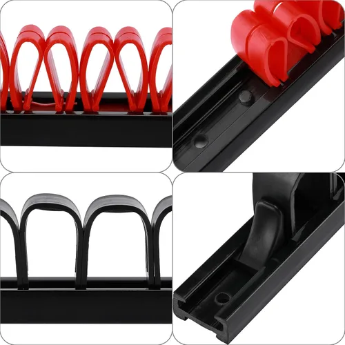 Miniatura 5 de Organizador de destornilladores y llaves, 10 piezas, colgador de llaves de riel de plástico con clips, soporte para herramientas de tablero
