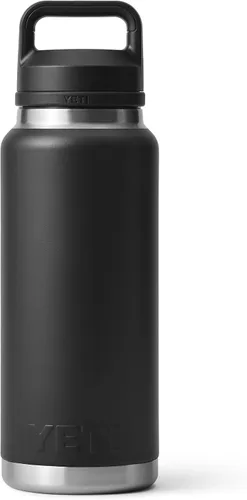 Miniatura 5 de YETI Rambler - Botella de 36 onzas, aislada al vacío, a prueba de fugas, de acero inoxidable con tapón para sorbos Aislamiento al vacío Negro