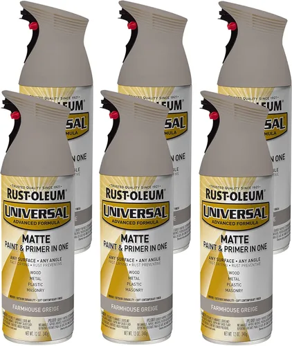 Miniatura 40 de Rust-Oleum 245197 Pintura en aerosol universal para todas las superficies, 12 onzas, negro satinado