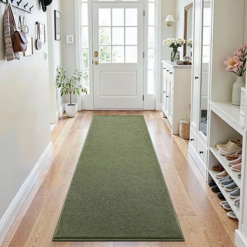 Miniatura 5 de ISEAU Alfombra de pasillo de 2 x 6 pies para pasillo, alfombra de espuma viscoelástica suave con agarre de silicona antideslizante mejorada, lavable