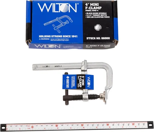 Miniatura 2 de Wilton Mini abrazadera F, apertura de 4.0 in (4.0 in) garganta, 400 Lbs. fuerza de sujeción (Modelo MMS-4)