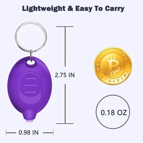 Miniatura 5 de Mini UV llevó la linterna del llavero, pequeña luz negra (6PCS) Tiny Flashlight, Key Ring Flashlight, 12 Lumen Portable Ultra Bright Battery