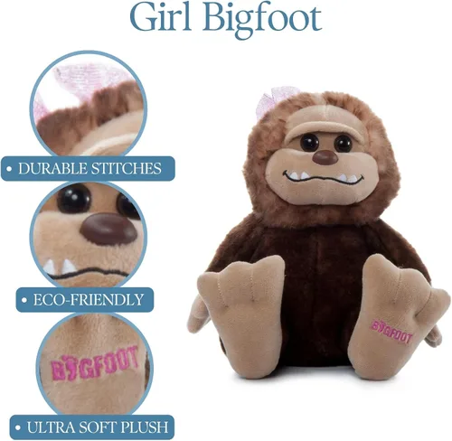 Miniatura 5 de The Petting Zoo Bigfoot Girl - Peluche de animal de peluche, regalos para niños, animales salvajes de la vida silvestre, juguete de peluche de mono