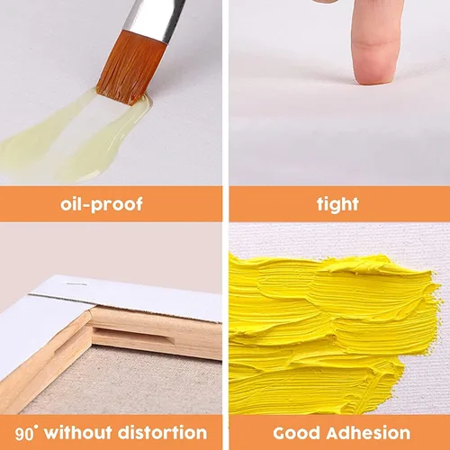 Miniatura 5 de Paquete de 6 lienzos para pintar con 8 x 10, lienzos en blanco estirados enmarcados, suministros de pintura, tableros de arte, paneles de lienzo