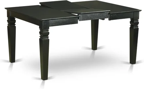 Miniatura 4 de East West Furniture WEGR6D-BLK-W - Juego de mesa de cocina de 6 piezas contiene una mesa de comedor rectangular con hojas de mariposa y 4 sillas