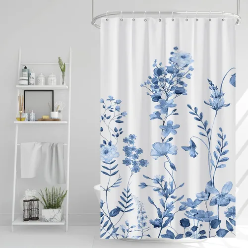 Miniatura 13 de AWERT Cortina de ducha pequeña de tamaño medio con 6 ganchos, cortina de ducha de 36 x 72 pulgadas, cortina de ducha bohemia de 36 pulgadas para Boho