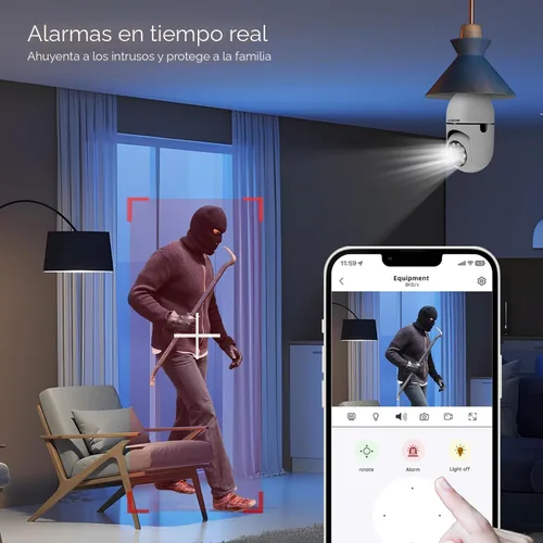 Miniatura 6 de WESECUU - Cámara de seguridad de foco - WiFi 5G y 2.4GHz 2K, cámaras de seguridad inalámbricas para exteriores con detección de movimiento y alarma