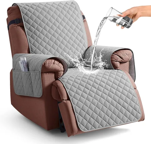 Miniatura 11 de KinCam Funda 100% impermeable para silla reclinable, fundas de sofá reclinable para mascotas, perros, funda de sofá reclinable, protector de muebles