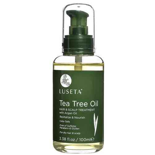 Luseta Aceite de árbol de té para cabello, suero para cabello dañado y graso, revitalizante y nutritivo para un cabello saludable, aceite para el
