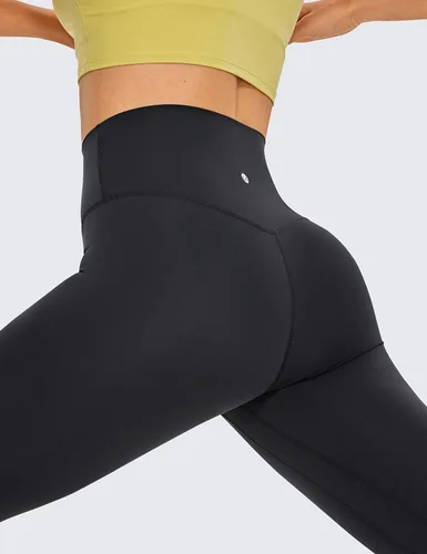 Miniatura 4 de CRZ YOGA Leggings capri de entrenamiento cepillado para mujer, 21 pulgadas, cintura alta, compresión para gimnasio, control de abdomen, yoga