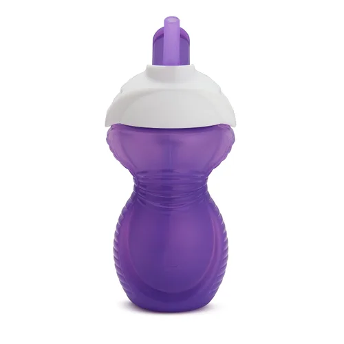 Miniatura 4 de Munchkin® Click Lock™ - Vaso sorbo con popote para niños pequeños, 9 onzas, paquete de 2, azul/morado