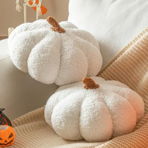 2 almohadas de calabaza de 11.8 x 6 pulgadas, almohada de calabaza de Acción de Gracias, almohada de calabaza de Halloween, almohada decorativa con