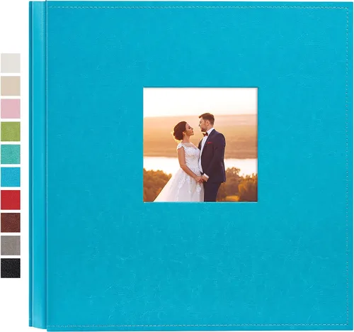 Miniatura 39 de potricher Álbum de fotos pequeño de 4 x 6 pulgadas, 200 fotos, cubierta de cuero, libro de fotos con 200 bolsillos horizontales para familia, boda