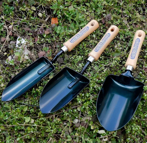 Miniatura 5 de Garden Helper Herramienta de mano de paleta de jardín grande, pala de mano para plantar y trasplantar, hoja de acero japonés resistente, mango