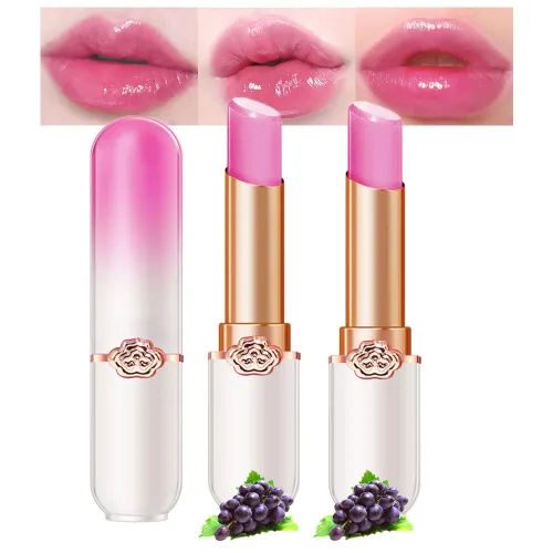 Miniatura 17 de BINGBRUSH Lápiz labial que cambia de color melocotón, hidratante de larga duración para el cuidado de los labios, bálsamo labial mágico, brillo
