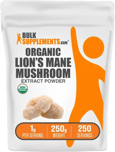 Miniatura 7 de BulkSupplements. com Polvo orgánico de extracto de hongo melena de león - Suplemento en polvo de melena de león, superalimento para el bienestar
