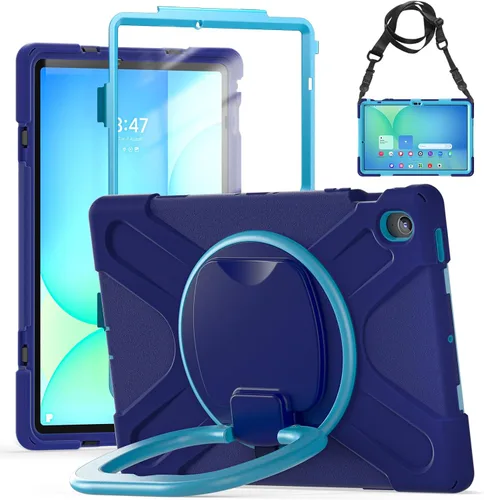 Miniatura 57 de 360 Rotation Case for Galaxy Tab ActivePro/Tab Active4 Pro/Active 5 Pro 10.1" Sturdy Cover Rotate Ring Stand Shoulder Carrying Strap Hand Strap
