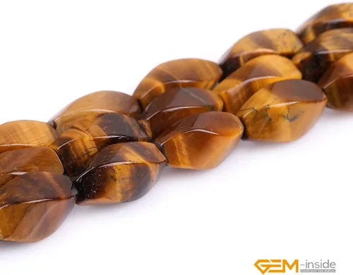 Miniatura 3 de GEM-Inside - Cuentas sueltas de ojo de tigre genuino natural, 0.315 x 0.630 in, cuentas de energía para fabricación de joyas, 15 pulgadas