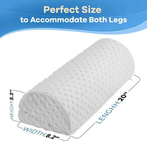 Miniatura 2 de anzhixiu Almohada de pierna de media luna para dormir de espalda, almohada de altura ajustable debajo de la rodilla para tobillos, almohada