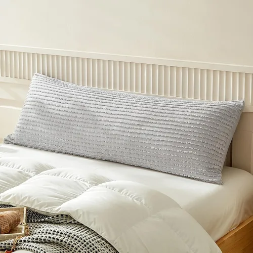 Miniatura 25 de WARMDERN - Fundas de almohada beige tamaño queen, fundas de almohada estándar, juego de 6 fundas de almohada de microfibra suave, textura boho