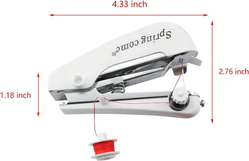 Miniatura 2 de Máquina de coser manual portátil 9.8x6.1x1.4 in Máquina de coser a mano para ropa, seda, dobladillo, cortina, tela