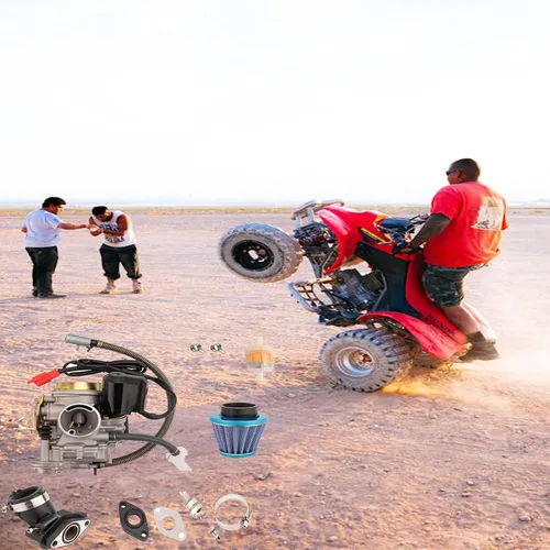Miniatura 8 de Carburador GY6 50CC 49CC 80C para ciclomotor scooter de 4 tiempos 139QMA 139QMB Taotao Kymco con kit de filtro de aire del colector de admisión