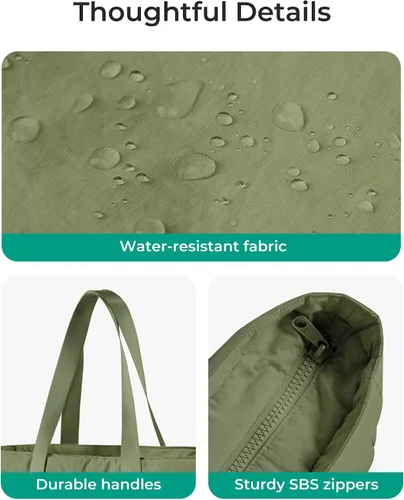 Miniatura 80 de BAGSMART Bolsa de mano para mujer con cremallera, bolsa de gimnasio con compartimentos, bolsa de trabajo para enfermera, baile, bolsa de yoga