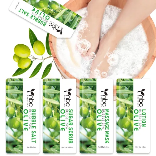 Miniatura 10 de Juego de spa de pedicura para pies, kit de pedicura para el hogar con sal de baño, loción hidratante de crema exfoliante para pies, cuidado de pies
