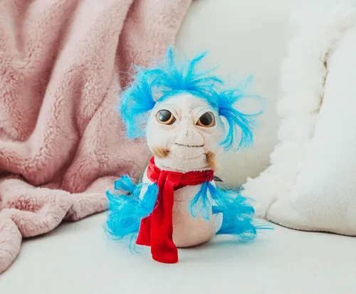 Miniatura 3 de Toy Vault El Gusano del Laberinto de Peluche (14 pulgadas), Lindo Peluche de Animal Relleno, con Licencia de Jim Henson Productions