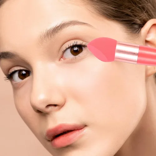 Miniatura 7 de Beaupretty Juego de 3 bolígrafos de maquillaje de belleza, esponjas de maquillaje portátiles en seco y húmedo, herramientas cosméticas de mano