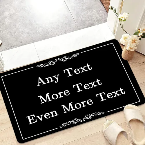 Miniatura 2 de Tapete personalizado de bienvenida para el hogar familiar, tapete personalizado para interiores y exteriores con tu entrada de texto para casa, B